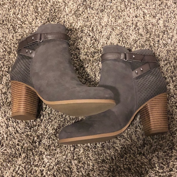 Madden Girl Shoes - Madden Girl by Steve Madden Gray Heeled Booties
